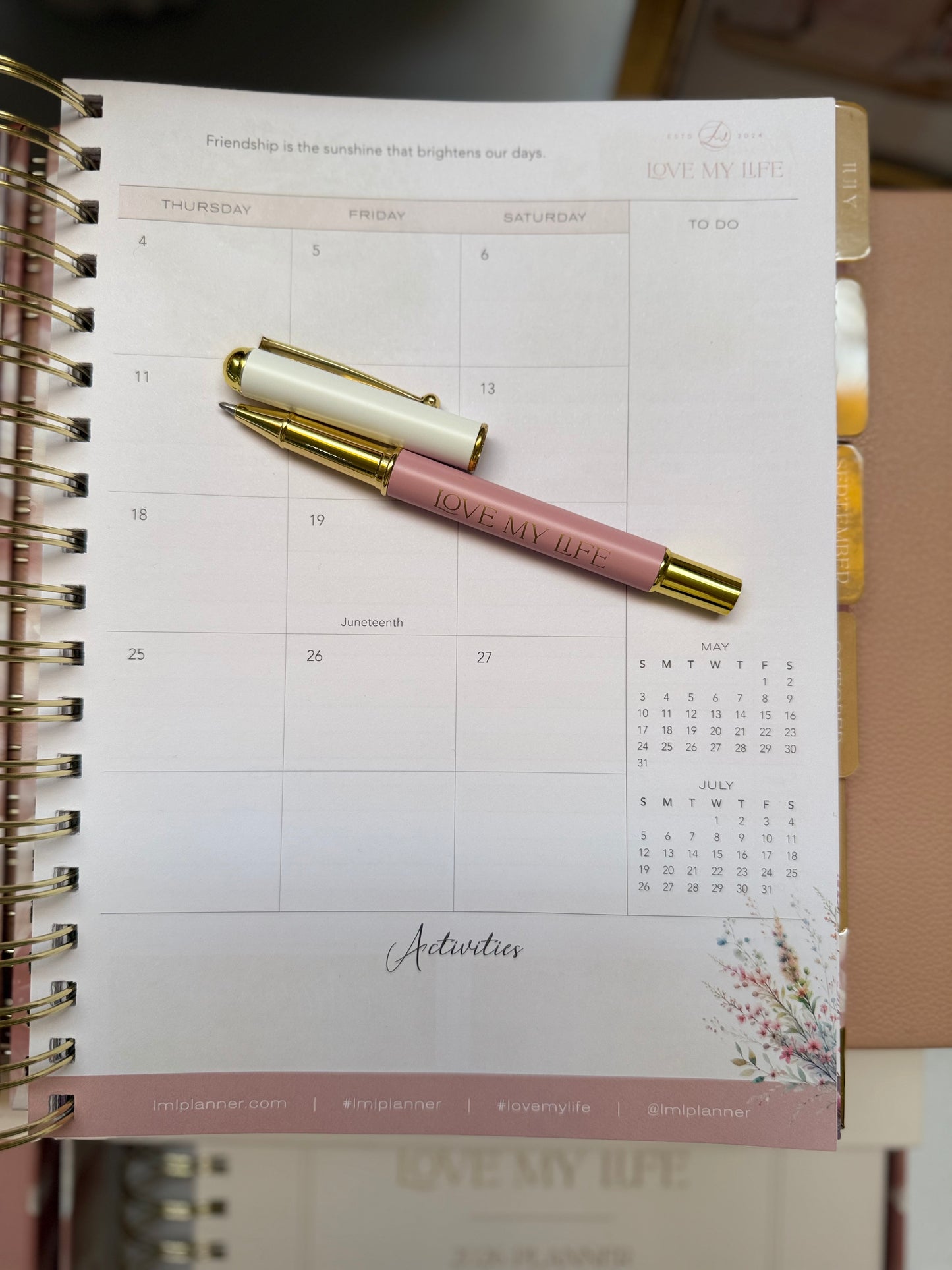 Signature Planner Pen - Smooth Ink Flow, Comfortable Grip, Monogrammed Love My Life Logo, Perfect for Everyday Use, 2026 Planner Compatible