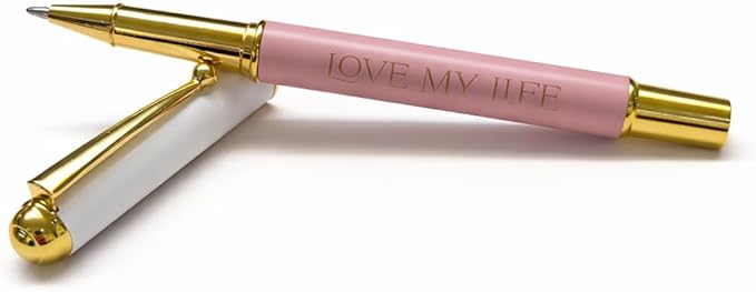 The Love My Life Writing Set – Luxury Journal, Pen Set & Gold Pen Clip Gift for Women